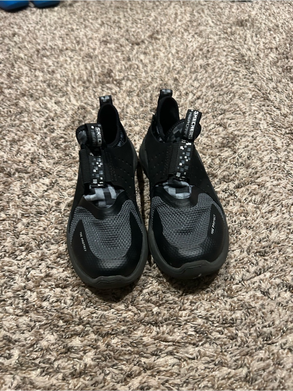 Skechers Black and Gray Slip-On Athletic Sneakers - Picture 2 of 4